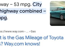 Prius uses 56mpg combined