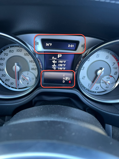 Changed (temperary) view.  Temp and time up top.