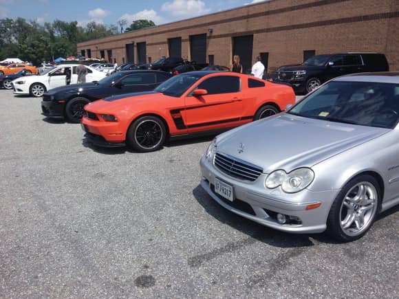 At the Meet in Linthicum Heights, MD. 
Camaro SS, 302 Boss and C55 AMG