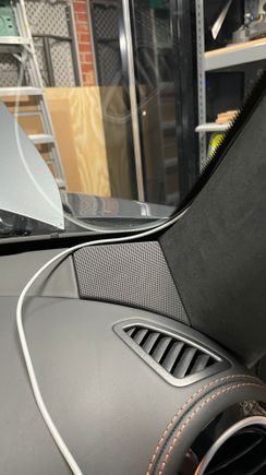 Coming down a pillar, cable would be tucked to this point. 