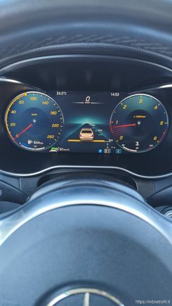 Radar vision of car in front in the cluster and to control speed
