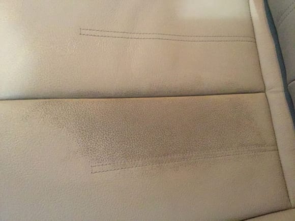 I used Griots 3-1 before with no problem. Used it on Sunday and my protective layer is shot. Only have 12k in mileage too. The leather is wet thus the darkness. This is on my 2016 Audi A6.
Q