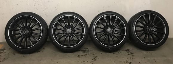 AMG 10-spoke black wheels are in perfect conditipn (separate AMG winter wheels also in perfect condition)
