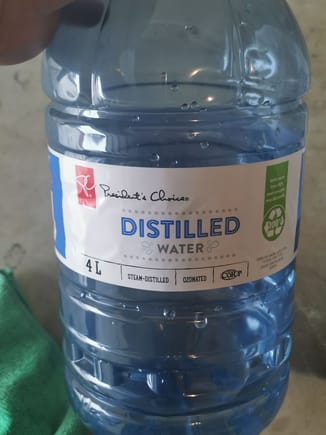 Make sure you use the distilled water. Only $2 from no frill.