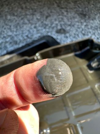 Magnet captured the fines. Very silt like and no size to any of the captured material.