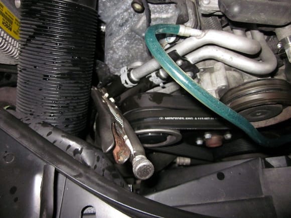 Clamp off the return hose to force all (or most of) the coolant to run through your bleeding line to the coolant tank.