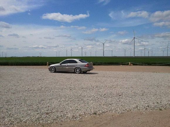 Wind turbines out in Spearville, KS