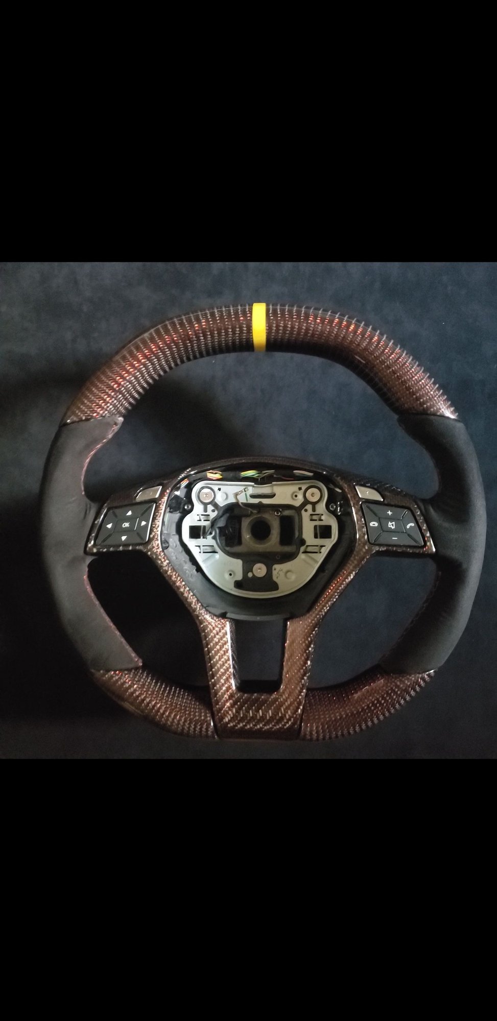 Steering/Suspension - 2012 c63 amg steering wheel redone in red reflections carbon fiber - Used - Syracuse, NY 13215, United States