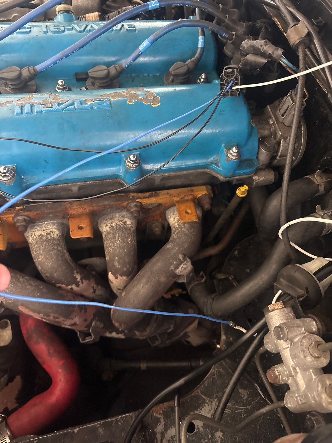 Blue wire on o2 sensor connector