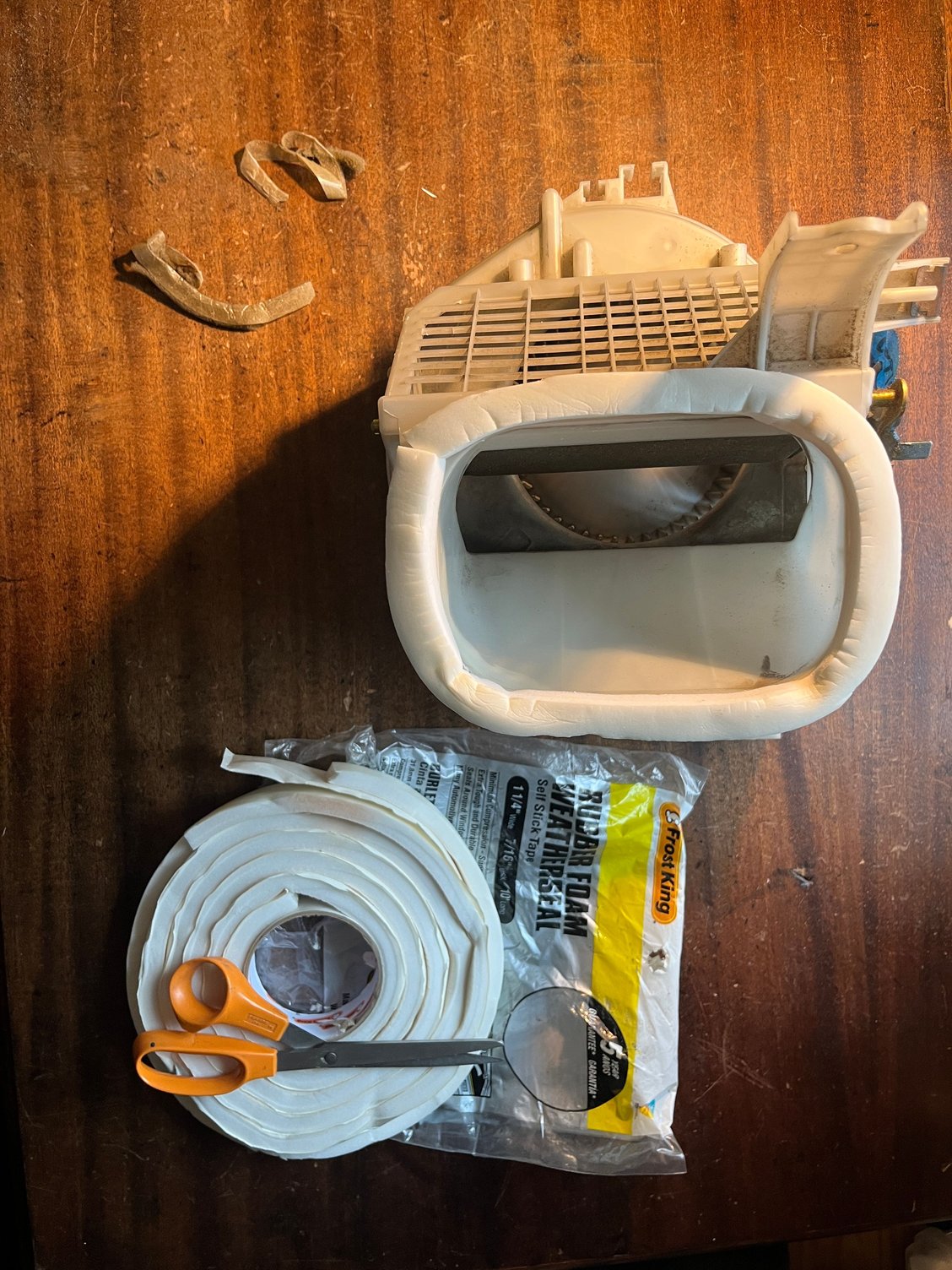 21 year old foam strip was deteriorated. New strip installed. 