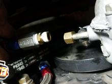 So this is a nifty thing about todd/thirdgens setup that I bought. Everything uses compression fittings. You have to cut a few things for coolant, but it works really well.