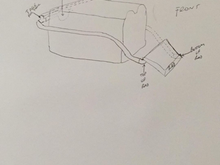 Drawing to show angle of pipes/hoses