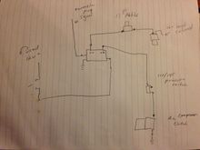  This is the basic wiring configuration. I use the switch to arm the system or to disable. you only want this thing active when you need it, otherwise you'll be shooting air at every stoplight.  The hobbs switch I use is is a 15psi nc. 