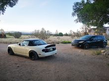 First time my Miata and the speed meet after the roadtrip picking it up.