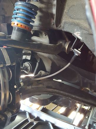 New brake line is attached