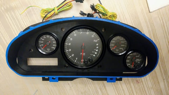 Mock up wth 3D printed shroud.  The tach is huge but it's the main focus, as it should be IMO.