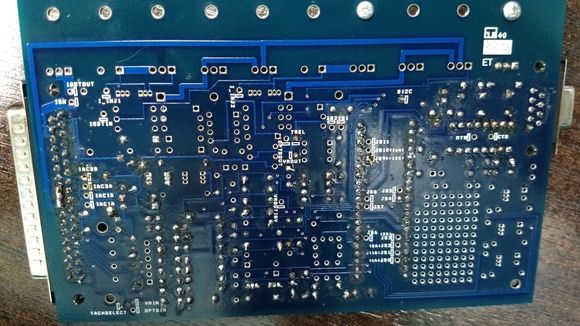 tachselect in and out are jumpered on front of the board. (previous owner assembled it this way)