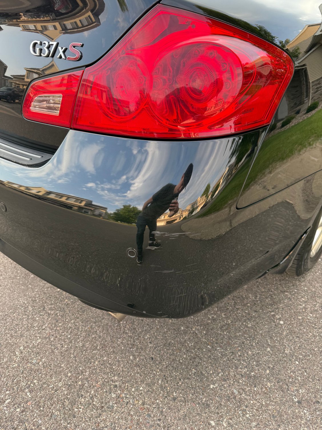 Rear bumper scrapes