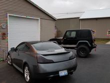 My 1999 jeep wrangler and my g37x