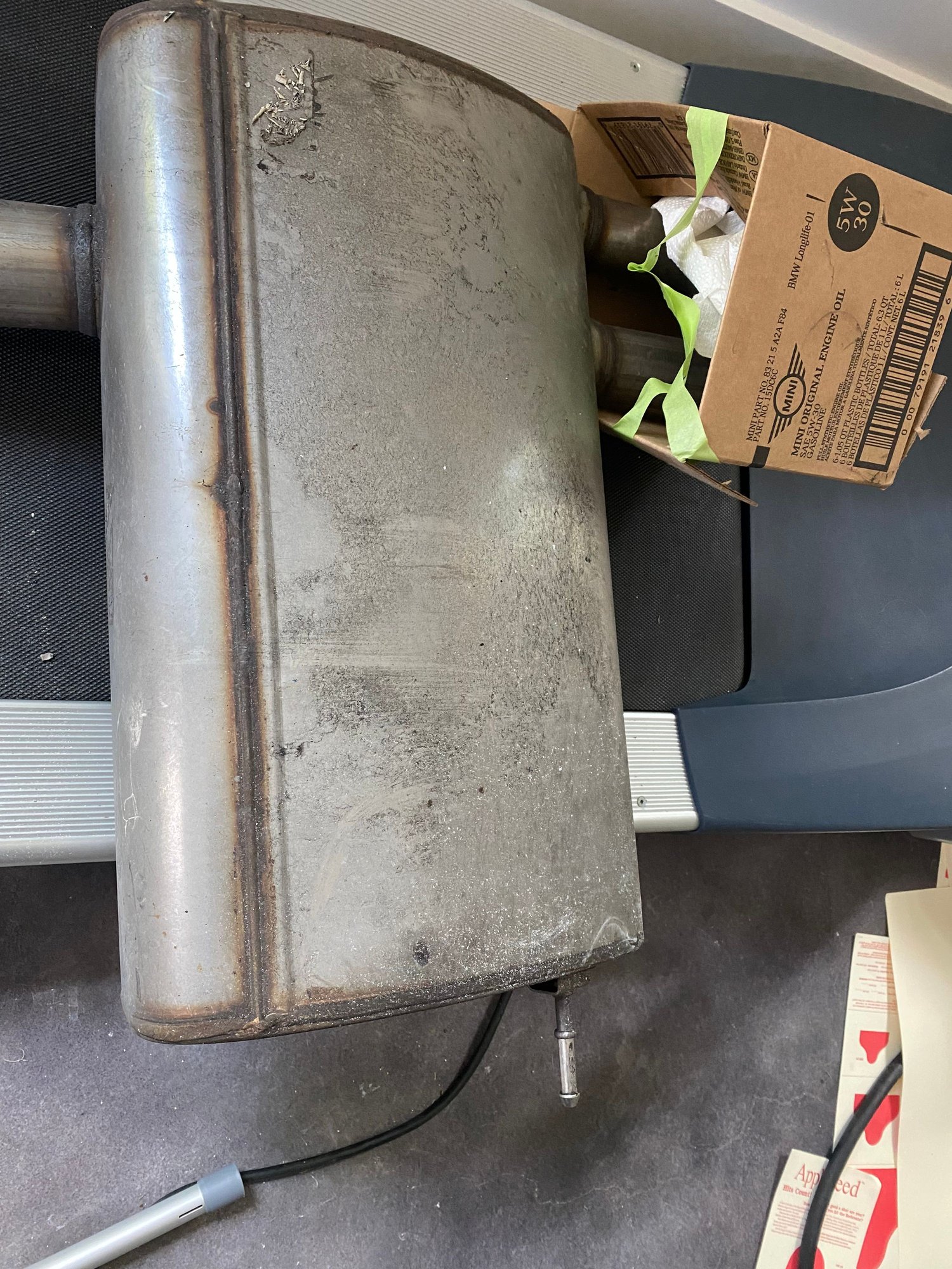 Engine - Exhaust - F56 3rd Gen (2019) JCW Stock Rear Muffler OEM 18308615431 - Used - 2013 to 2022 Mini F56: Mini Hatch/Hardtop - Miami, FL 33131, United States