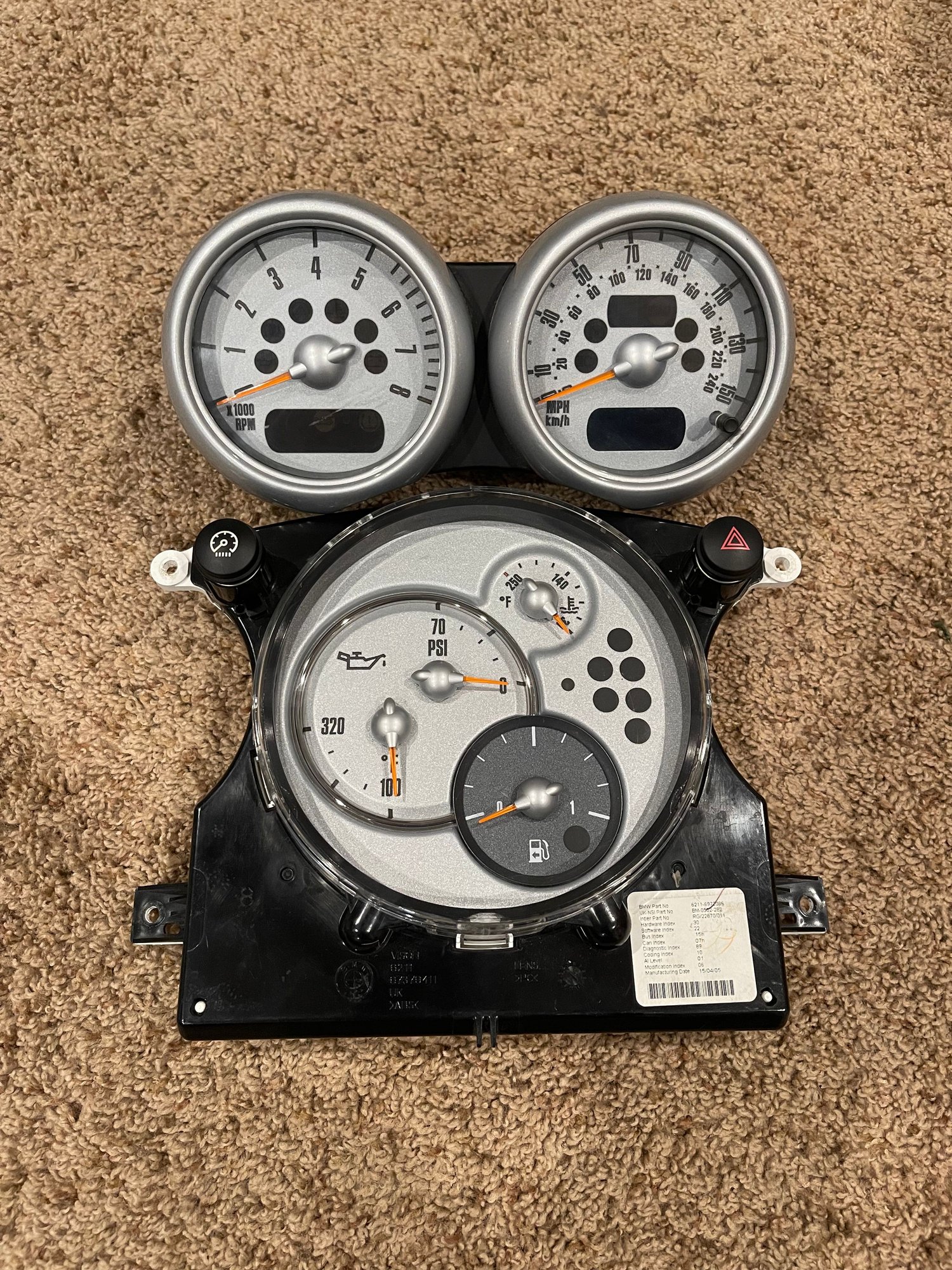Interior/Upholstery - R50/R52/R53 Chrono Gauges - Used - 2002 to 2006 Mini Cooper - St George, UT 84774, United States