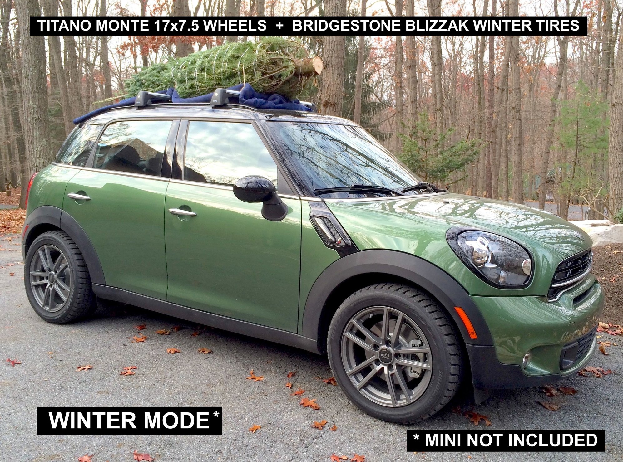 Wheels and Tires/Axles - Titano Monte Wheels 17x7.5 ET40 5-120 + 225/50R17 Bridgestone Blizzak WS80 Winters - Used - 2011 to 2017 Mini R60: Countryman - Boiling Springs, PA 17007, United States