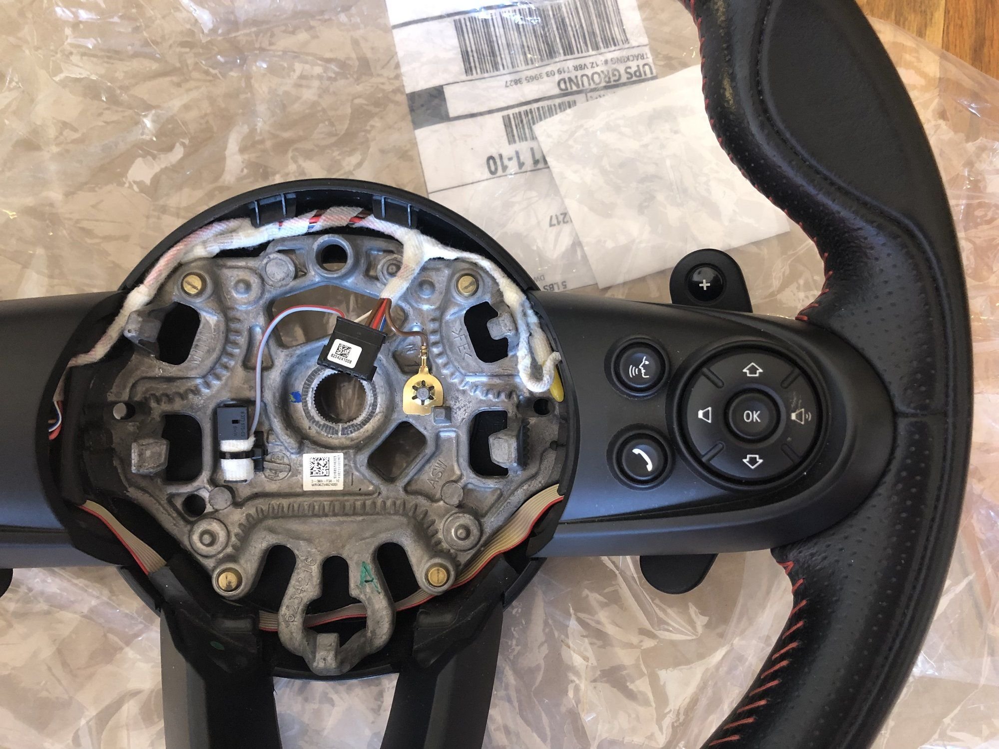 2015 Mini F56: Mini Hatch/Hardtop - Mini Cooper JCW Steering wheel with paddle shifters - Interior/Upholstery - $440 - Brooklyn, NY 11217, United States