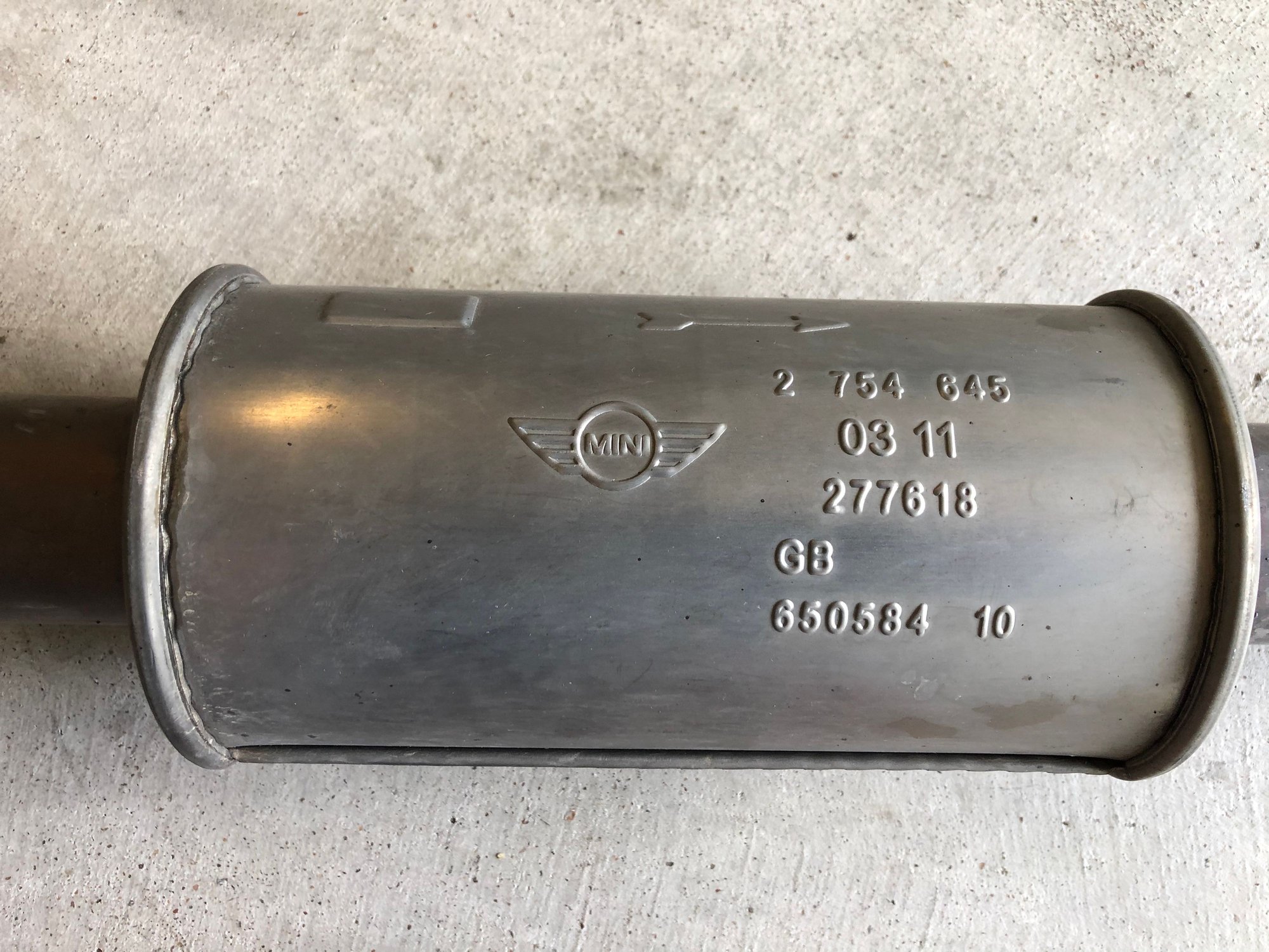 Engine - Exhaust - 2007-2014 mini cooper s exhaust resonator r55 r56 r57 oem 2754645 - Used - 2008 to 2014 Mini All Models - Austin, TX 78738, United States