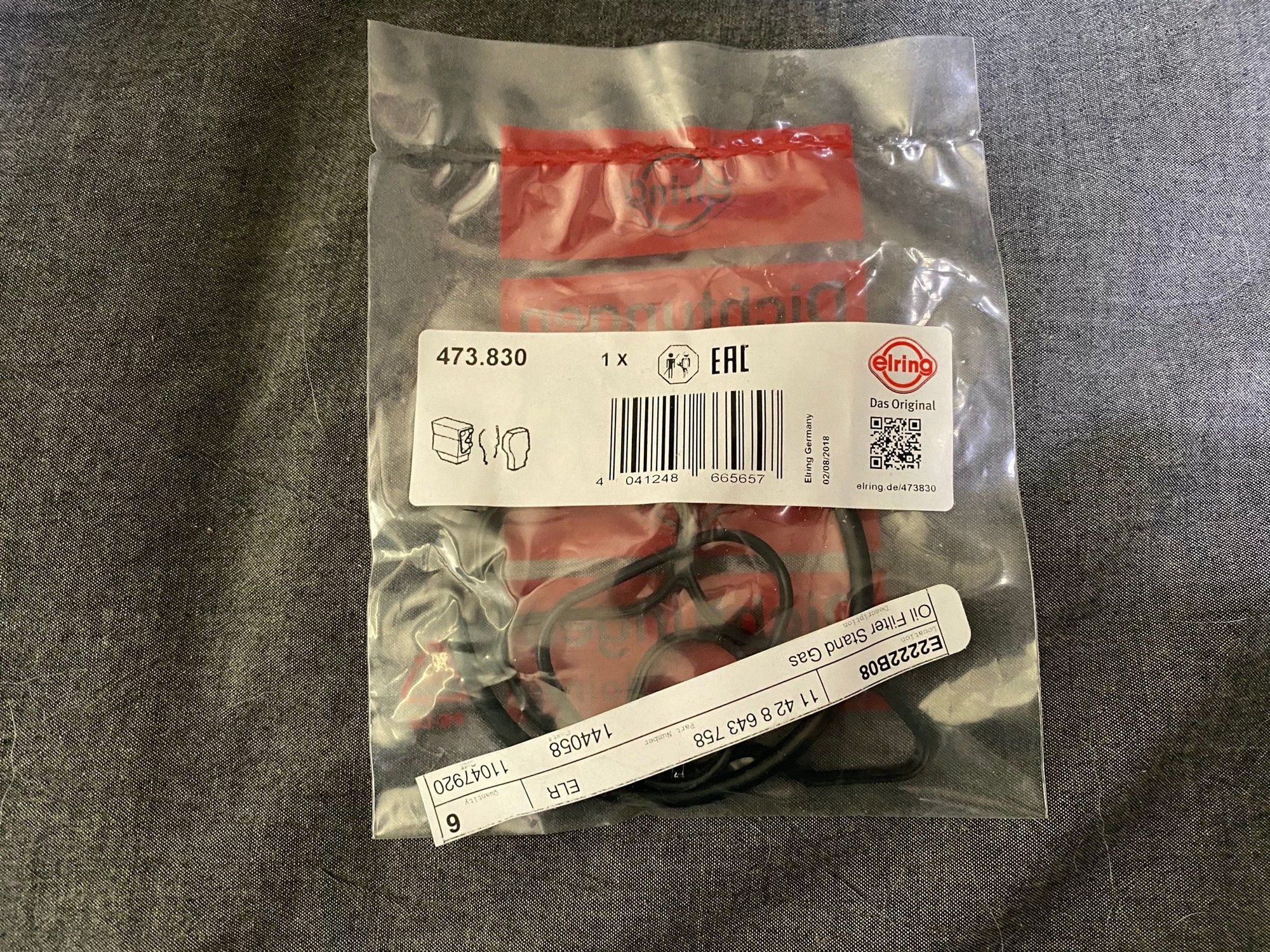 2011 Mini R56: "Mk II" Mini Hatch/Hardtop range - Elring Oil Filter Housing Gasket Set - Miscellaneous - $8 - Paso Robles, CA 93446, United States