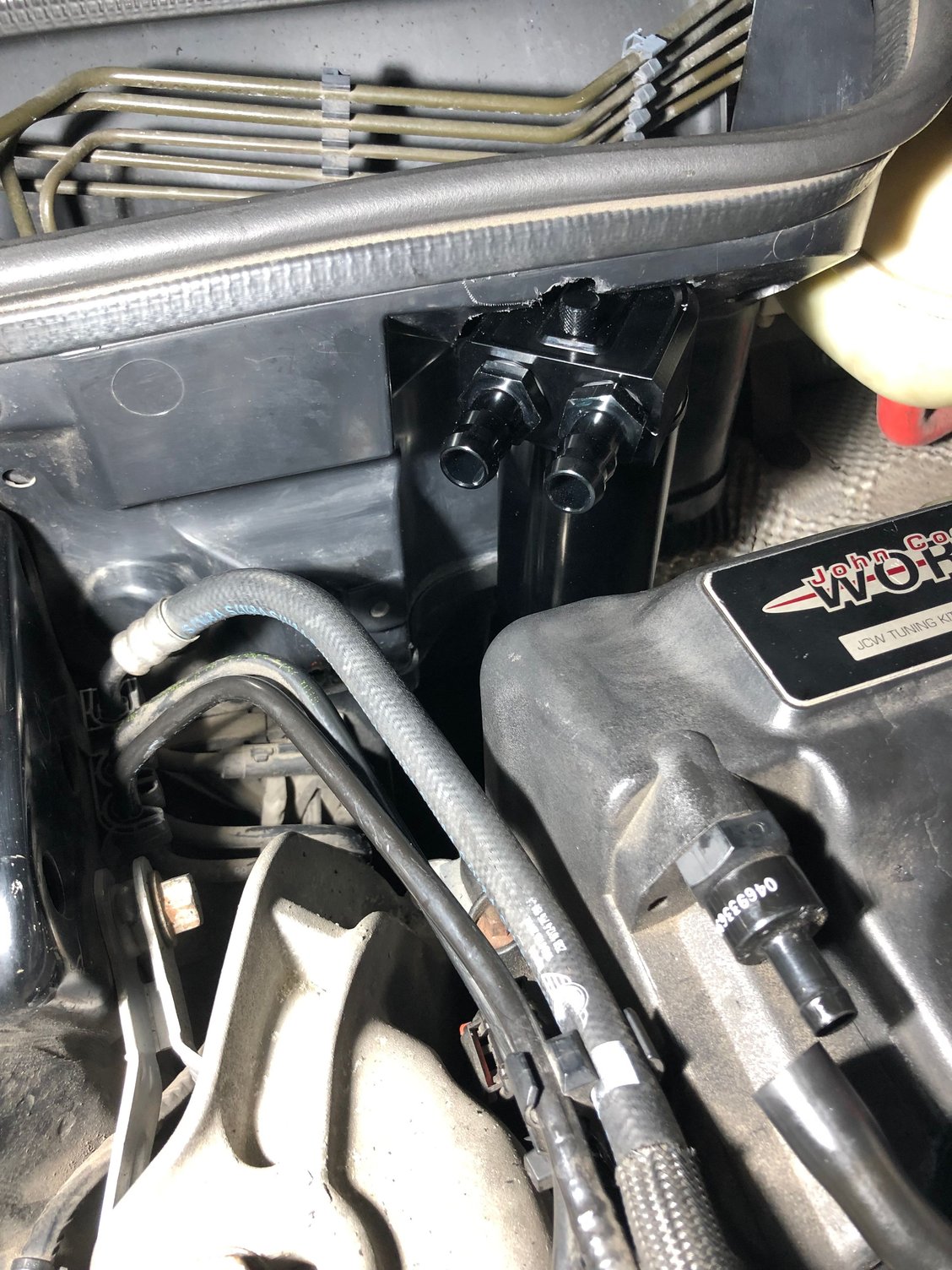 Had to carve out a little more room for the dipstick ****
