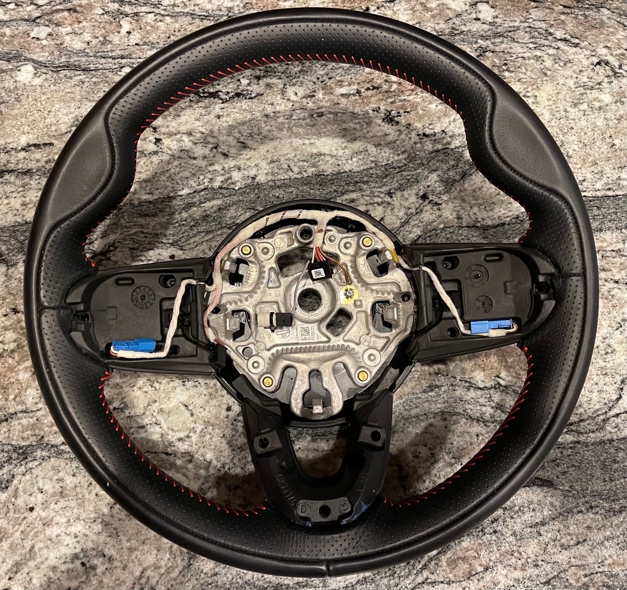 Accessories - 2014 - 2020 OEM JCW Black Leather Steering Wheel w/Red Stitching (PaddleVersion) - Used - 2014 to 2020 Mini All Models - Manalapan, NJ 07726, United States