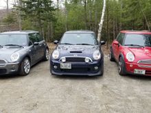 The stable 2020: R53 my project car, R56 wife's car, R50 daughter's car (over 215k miles and going strong!). Not pictured: 2015 A6 + 1975 914-2.0