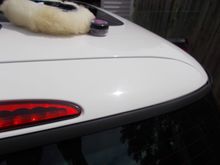All done. The lambs mitt is a "Two Fingered Wookie Mitt", again from CarPro.  Works great on small areas, or hard to get to spaces.
