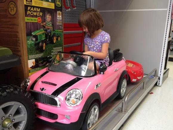 Main Image 
My daughter Adyson picking out her new car - smart girl