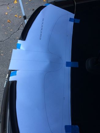 Winglets in place with the template.