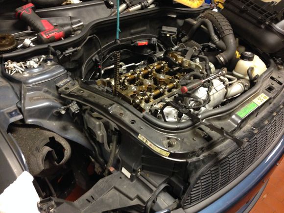 Timing chain replacement under way