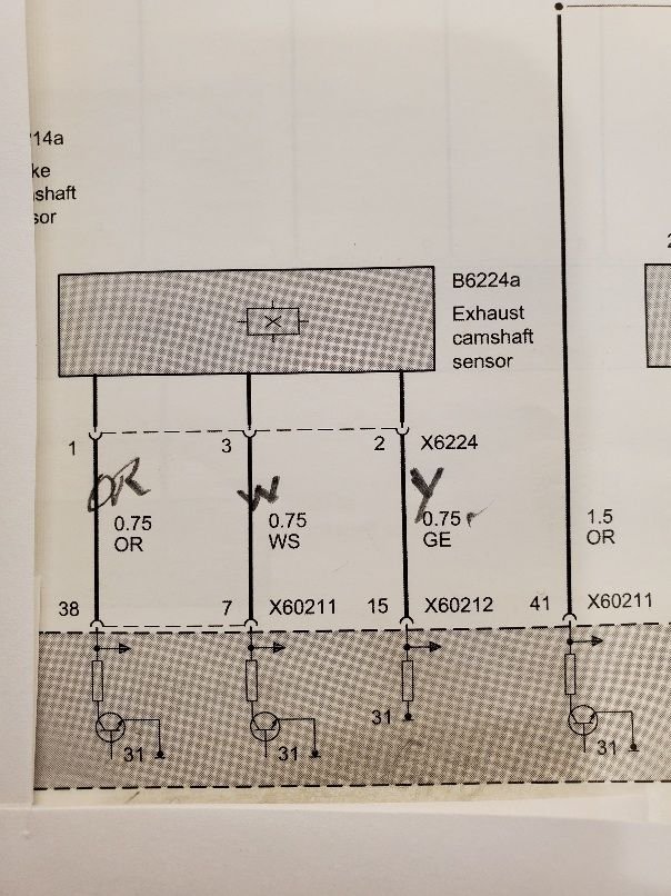 Correct wire order for Cam position sensor - North American Motoring