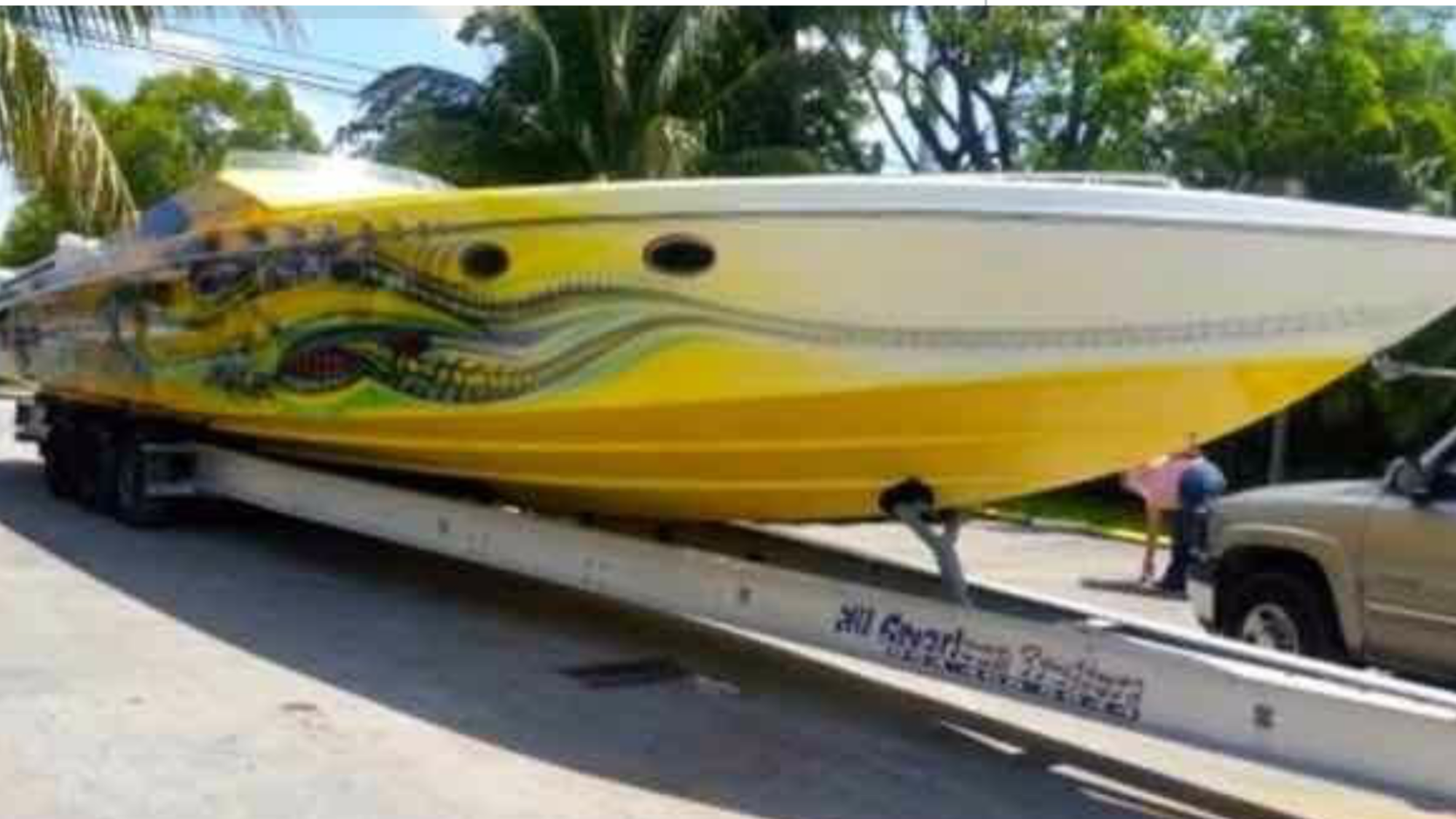 50' Nor Tech Offshore Performance boat with trailer