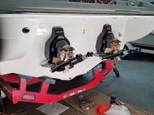 Both transom assemblies mounted