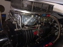 Mercruiser / Mercury Racing /B&M420, Holley 850 blower carbs,intake,pulleys,brackets,manifold,everything.Blower was rebuilt and tefloned by Blower Shop about a hundred hours ago,carbs were rebuilt and setup by Dan DiVinci three years ago at a cost of $900, have two pulleys,,stock and slightly smaller,stock is 10 rib but other pulley is 16 rib however works fine with stock 10 rib bottom pulley.Makes 5lbs of boost on a 547 bbc with BBX3 heads opened up to 200cc combustion chambers with stock pulle