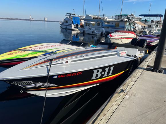 At the Toy run. Docks at Crystal Cove Marina