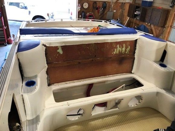 Setting the new back seat 