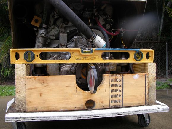 Level on wood same as engine mounts