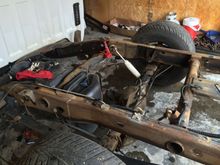 Degreased and cleaned the frame for paint later.