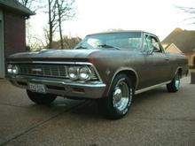 1966 El Camino Project
   327, Auto, Originally Sandlewood Tan

    - currently having original engine rebuilt with subtle performance mods..carb, intake, cam, headers..cant wait