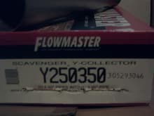 Flowmaster Y-collector dual 2.5&quot; in, 3.5&quot; out $40 Shipped