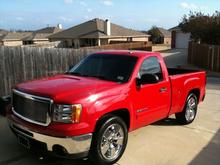 Added some billet in the grille, lowered it 2/4, and some TxEd 20" wheels from Double047.