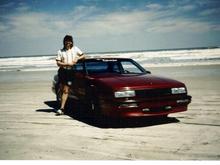 Me &amp; My 1988 Buick Lesabre TType on Daytona beach.  3800 FI V6 auto. super smooth running car. totaled out head on going 50 mph other guy pulled out infront of me and stopped couldn't do anything else but hit him.