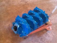 new marine intake ported/polished and painted.. i hate black and chevy orange doesnt impress me