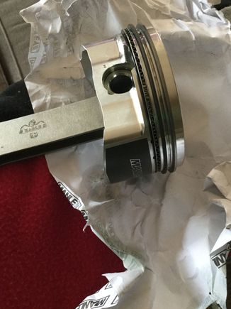 Had the machine shop put the rods on the piston only to later find out they had numbered them all wrong